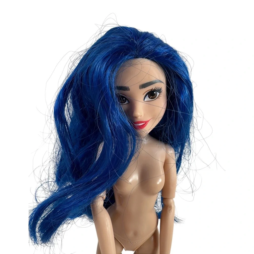 Disney Descendants Evie Doll Blue Hair Articulated Fashion Doll No Clothes